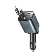 Joyroom JR-CCL05 4-in-1 schwarz / Kfz-Ladegerät / 30 W / 1x USB-A / 1x USB-C / 1x USB-C + 1x Lightning-Kabel