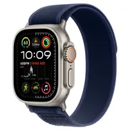 Apple Watch Ultra 2 (2024) GPS+Cellular, 49-mm-Gehäuse aus natürlichem Titan - Blue Trail Pull (S/M) / 130-180 mm