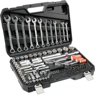 YATO YT-38831 Ratschen-Steckschlüsselsatz 1/4" | 3/8" | 1/2" / Bits | Gola | Innensechskant | Schlitz / 111-teilig