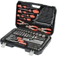 YATO YT-38881 Ratschen-Steckschlüsselsatz 1/4" | 3/8" | 1/2" + Werkzeuge / 129-teilig