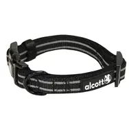 Alcott Adventure schwarz - Größe M / reflektierendes Halsband für Hunde