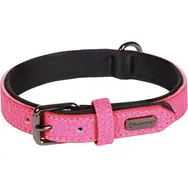 Flamingo Leza Halsband mit Neoprenpolsterung rosa S/M