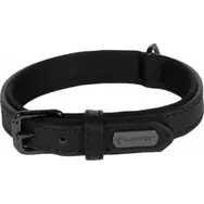 Flamingo Binti Lederhalsband mit Neopren schwarz XS/S