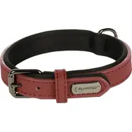 Flamingo Binti Lederhalsband mit Neopren rot XS/S