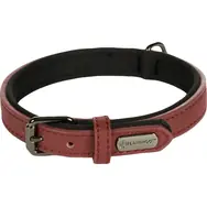 Flamingo Binti Lederhalsband mit Neopren rot S