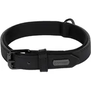 Flamingo Binti Lederhalsband mit Neopren schwarz S/M