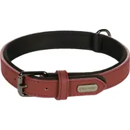 Flamingo Binti Lederhalsband mit Neopren rot M