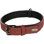 Flamingo Binti Lederhalsband mit Neopren rot M/L