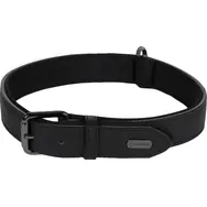 Flamingo Binti Lederhalsband mit Neopren schwarz XL