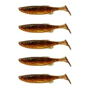 Savage Gear Gummiköder Fat Minnow T-Tail 10,5 cm 11 g Motoröl UV 5 Stück