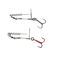 Savage Gear Rig Carbon49 Corkscrew Stinger Größe 1/0 23kg 2St