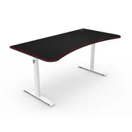 Arozzi ARENA Gaming Schreibtisch schwarz und weiß / L: 160cm / B: 71-82cm / H: 71-81cm