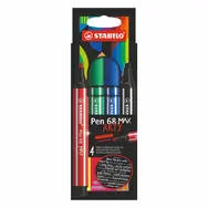 STABILO® Pen 68 MAX - ARTY - 4er Set - 4 verschiedene Farben