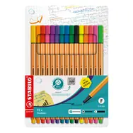 STABILO® point 88 - 15-teiliges Set - 15 verschiedene Farben, davon 5 Neonfarben