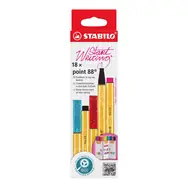 STABILO® point 88 - 18-teiliges Zick-Zack-Schreibtischset - 18 verschiedene Farben