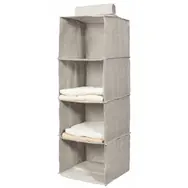 Compactor Oxford Hänge-Kleiderorganizer - 4 Regale / 30 x 30 x 94 cm 