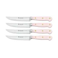 Wüsthof Steakmesser-Set, 4-teilig, Classic Colour, 12 cm, Rosa Himalaya-Salz, gerade Klinge 