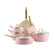 GreenPan Kochgeschirr-Set mit Antihaft-Keramikbeschichtung Padova Reserve, 10-teilig, Rosa