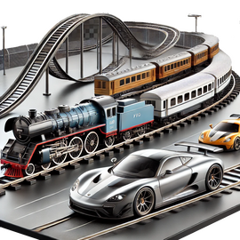 Autogleise und Bahngleise