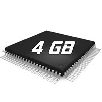Symbol eines Speicherchips mit Aufschrift 4 GB zur Darstellung der Speichergröße
