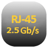 Symbol für RJ-45-Netzwerkanschluss mit 2,5 Gb/s Geschwindigkeit für Netzwerkverbindung
