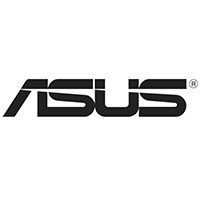 ASUS Logo – schwarzer ASUS-Schriftzug auf weißem Hintergrund