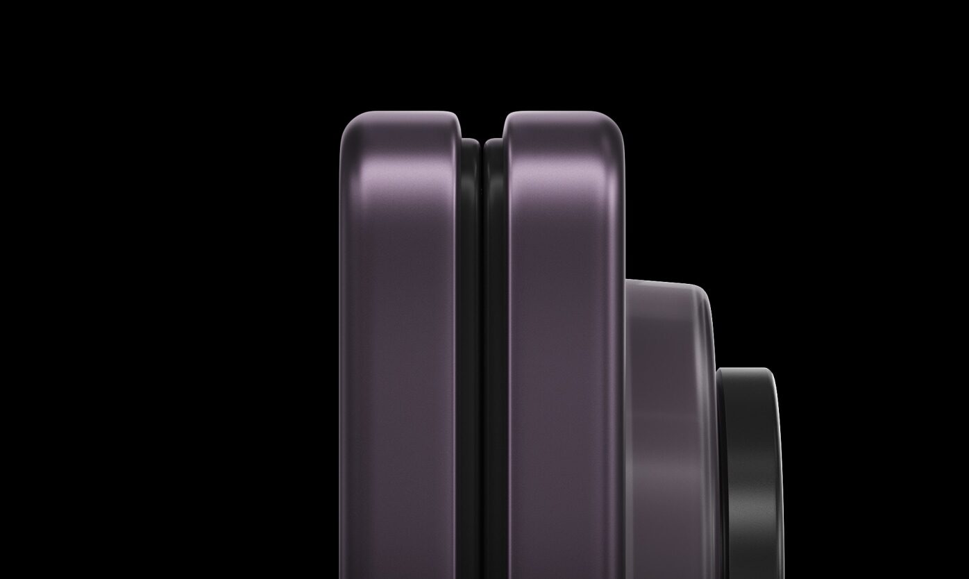 Detail pantu Armor FlexHinge na složeném zařízení