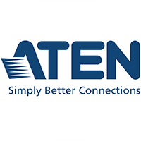Logo der Marke ATEN mit dem Slogan Simply Better Connections