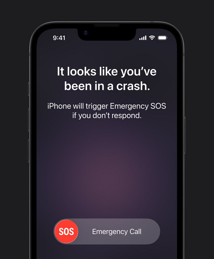 Detekce autonehody na iPhonu 17e