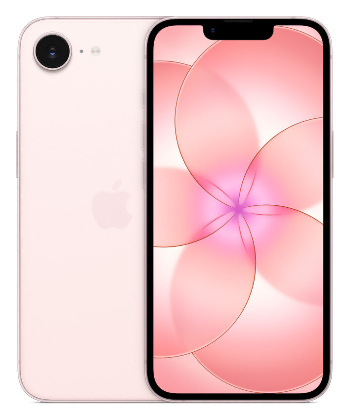 Apple iPhone 17e v jemně růžové barvě