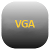 Symbol des VGA-Anschlusses für Monitorverbindung