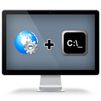 Symbol für Computerverwaltung über Weboberfläche und Befehlszeile (C:\)