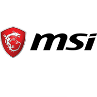 Logo des Herstellers MSI – roter Schild mit Drachen und schwarzer Schriftzug MSI