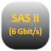 Symbol für SAS-II-Schnittstelle mit einer Übertragungsrate von 6 Gbit/s