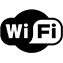 Wi-Fi Symbol — schwarz-weißes Logo für drahtlose Netzwerkverbindung