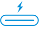 Symbol für Power Delivery über USB-C – Blitzsymbol für Schnellladung