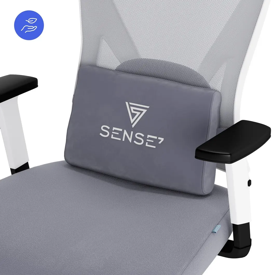 SENSE7 Tone bílo-šedá - bederní polštář v balení
